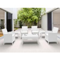 California Wickerlook Resin Patio Seating Set 7 Piece Rattan Gray ISP8062S-DG - 7