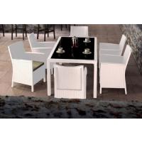 California Wickerlook Resin Patio Dining Set 7 Piece White ISP8063S-WH - 5