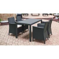 California Wickerlook Resin 55 inch Patio Dining Set 5 Piece Brown ISP8064S-BR - 4