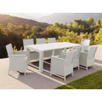 California Extendable Dining Set 9 Piece Rattan Gray ISP8066S-DG - 5