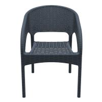 Panama Wickerlook Resin Dining Armchair Rattan Gray ISP808-DG - 2