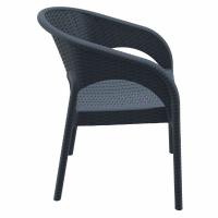 Panama Wickerlook Resin Dining Armchair Rattan Gray ISP808-DG - 3