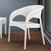 Panama Wickerlook Resin Dining Armchair White ISP808-WH - 5