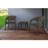 Panama Wickerlook Bistro Set 3 Piece Rattan Gray ISP8081S-DG - 3