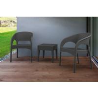 Panama Wickerlook Bistro Set 3 Piece Rattan Gray ISP8081S-DG - 4