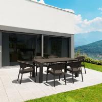 Panama Extendable Patio Dining Set 7 piece Brown ISP8082S-BR