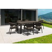 Panama Extendable Patio Dining Set 7 piece Rattan Gray ISP8082S-DG - 3