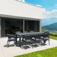 Panama Extendable Patio Dining Set 9 piece Rattan Gray ISP8083S-DG