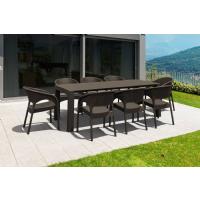 Panama Extendable Patio Dining Set 9 piece Rattan Gray ISP8083S-DG - 3