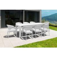 Panama Extendable Patio Dining Set 9 piece Rattan Gray ISP8083S-DG - 5