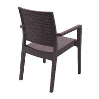Ibiza Resin Wickerlook Dining Arm Chair Brown ISP810-BR - 1