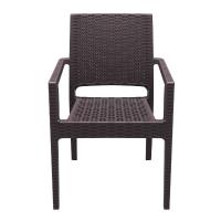 Ibiza Resin Wickerlook Dining Arm Chair Brown ISP810-BR - 2