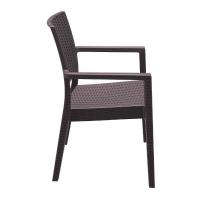 Ibiza Resin Wickerlook Dining Arm Chair Brown ISP810-BR - 3