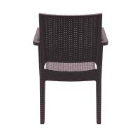 Ibiza Resin Wickerlook Dining Arm Chair Brown ISP810-BR - 4