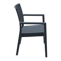 Ibiza Resin Wickerlook Dining Arm Chair Rattan Gray ISP810-DG - 3