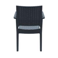 Ibiza Resin Wickerlook Dining Arm Chair Rattan Gray ISP810-DG - 4