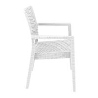 Ibiza Resin Wickerlook Dining Arm Chair White ISP810-WH - 3