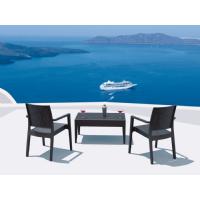 Ibiza Resin Wickerlook Dining Arm Chair Rattan Gray ISP810-DG - 22