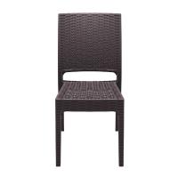 Florida Resin Wickerlook Dining Chair Brown ISP816-BR - 2