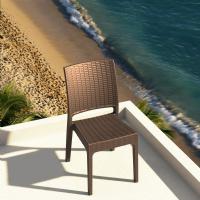 Florida Resin Wickerlook Dining Chair Brown ISP816-BR - 5