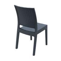 Florida Resin Wickerlook Dining Chair Rattan Gray ISP816-DG - 1