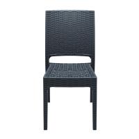 Florida Resin Wickerlook Dining Chair Rattan Gray ISP816-DG - 2