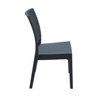 Florida Resin Wickerlook Dining Chair Rattan Gray ISP816-DG - 3