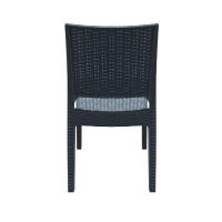 Florida Resin Wickerlook Dining Chair Rattan Gray ISP816-DG - 4