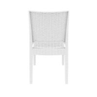 Florida Resin Wickerlook Dining Chair White ISP816-WH - 4
