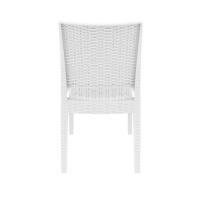 Florida Resin Wickerlook Dining Chair White ISP816-WH - 4