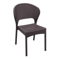 Daytona Wickerlook Resin Dining Chair Brown ISP818-BR