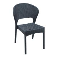 Daytona Wickerlook Resin Dining Chair Rattan Gray ISP818-DG