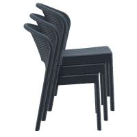 Daytona Wickerlook Resin Dining Chair Rattan Gray ISP818-DG - 5