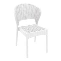 Daytona Wickerlook Resin Dining Chair White ISP818-WH