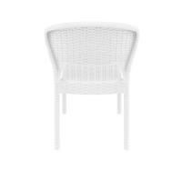 Daytona Wickerlook Resin Dining Chair White ISP818-WH - 4