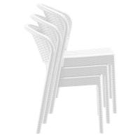 Daytona Wickerlook Resin Dining Chair White ISP818-WH - 5