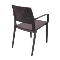 Capri Resin Wickerlook Arm Chair Brown ISP820-BR - 1