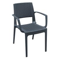 Capri Resin Wickerlook Arm Chair Rattan Gray ISP820-DG