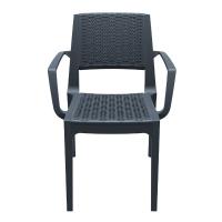 Capri Resin Wickerlook Arm Chair Rattan Gray ISP820-DG - 2