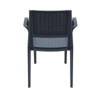 Capri Resin Wickerlook Arm Chair Rattan Gray ISP820-DG - 4