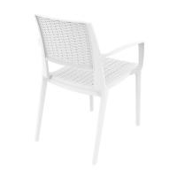 Capri Resin Wickerlook Arm Chair White ISP820-WH - 1