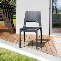 Verona Resin Wickerlook Dining Chair Rattan Gray ISP830-DG - 5
