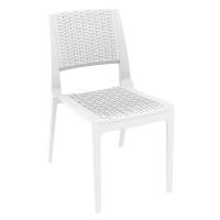 Verona Resin Wickerlook Dining Chair White ISP830-WH