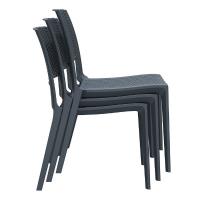 Verona Resin Wickerlook Dining Chair Rattan Gray ISP830-DG - 6