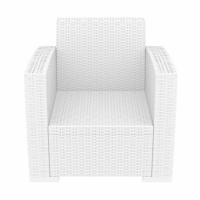 Monaco Wickerlook Club Chair White with Cushion ISP831-WH - 3