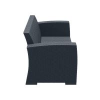 Monaco Wickerlook Loveseat Rattan Gray with Cushion ISP832-DG - 3