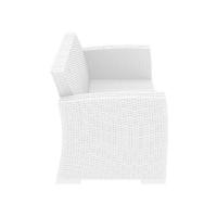 Monaco Wickerlook Loveseat White with Cushion ISP832-WH - 3