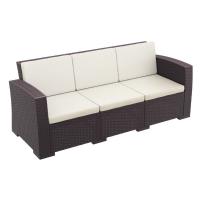 Monaco Wickerlook Sofa XL Brown with Cushion ISP833-BR