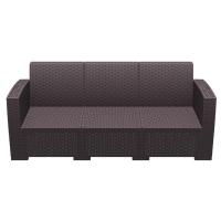 Monaco Wickerlook Sofa XL Brown with Cushion ISP833-BR - 2