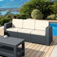 Monaco Wickerlook Sofa XL Rattan Gray with Cushion ISP833-DG - 5